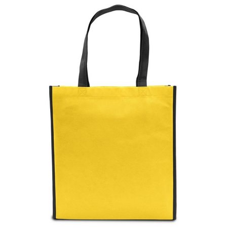 PP-Tasche Lisboa mit langen Henkeln gelb-schwarz