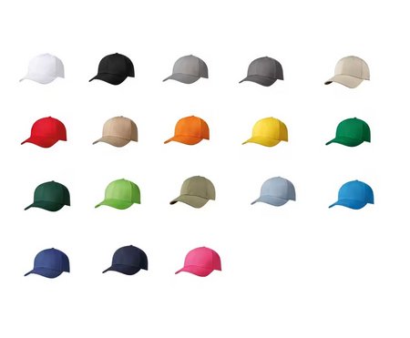Luxury Fine Cotton Cap bedruckt mit Logo verschiedene Farben