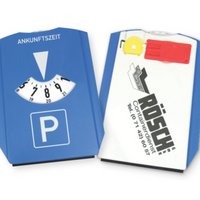 Parkscheibe mit Chip und Reifenprofilmesser CHIP`N`PROOF mit Logo