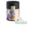 Pfefferminz Drops zuckerfei 80g Biologisch abbaubare Eco Pappdose Midi mit Logo