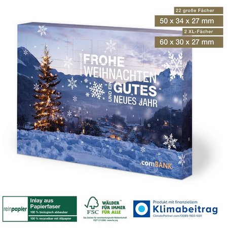 Adventskalender Universal Inlay aus Papierfaser