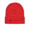 Rote Impact Polylana® Beanie mit AWARE™ Tracer mit Logo