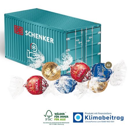 3D Präsent Container Pralinés von Lindt Lindor mit eigenem Logo
