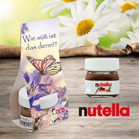 Nutella in Überreichverpackung mit Werbedruck