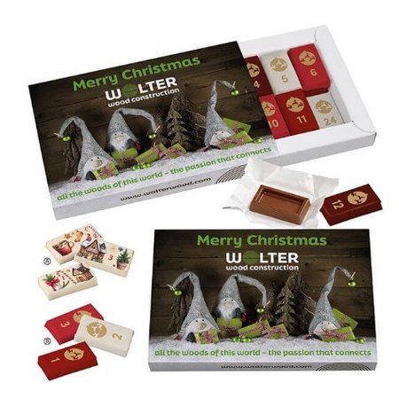 Schoko-Naps-Schuber Adventskalender - INDIVIDUELL mit Logo