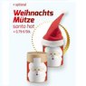 Weihnachtsmütze für Kraftpapierdose Maxi