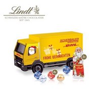 3D Präsent LKW Lindt Minis Lindt Weihnachtsmann mit Logo