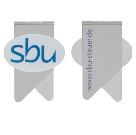 Variante 3 Wingclip shape Büroklammer Druck beidseitig mit Logo