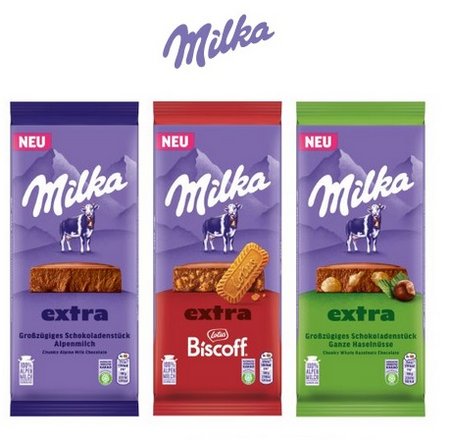 Varianten Milka Schokoladentafel Extra 190g mit Logo
