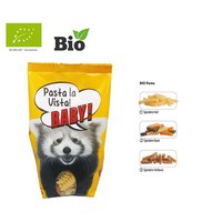 BIO Pasta im Bodenstandbeutel 200g Weizen bedruckt mit Logo