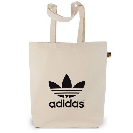  Baumwolltasche LEIPZIG 38 x 42 x 10 cm mit langen Henkeln und Bodenfalte, Made in Germany mit Logo