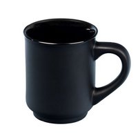 Glühweintasse schwarz matt bedrucken Logo