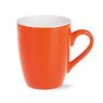 Keramikbecher Ilona orange-weiß bedrucken