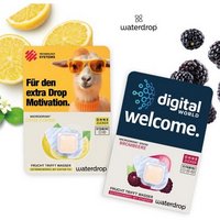 Werbekarte waterdrop mit Logo