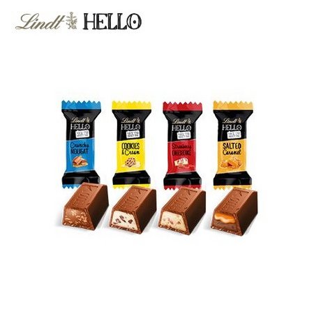 Füllvarianten Adventskalender Lindt HELLO Mini Stick Mix Inlay aus Papierfaser mit eigenem Logo
