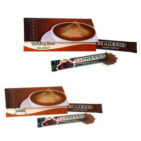 Klappkärtchen Kaffeepause mit eigenem Logo
