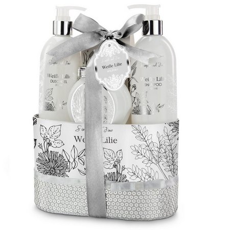 Verpackung Wellness-Geschenkset Weiße Lilie mit Logo
