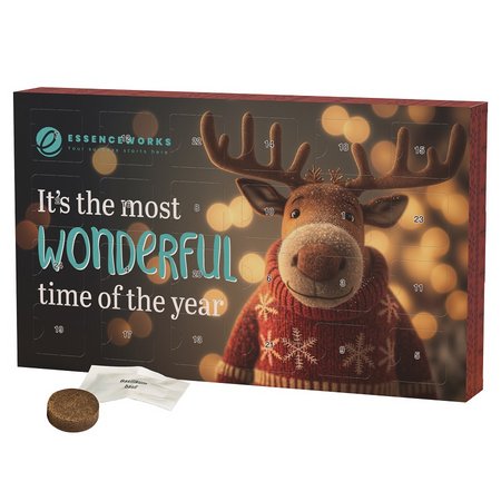 Wachsender Adventskalender Eco L Pflanzensamen bedruckt mit Logo