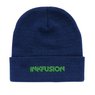 Blaue Impact Polylana® Beanie mit AWARE™ Tracer mit Logo