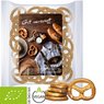 Bio Mini Brezeln Original 30g Express Maxi-XL-Tüte mit Etikett und bedrucktem Logo