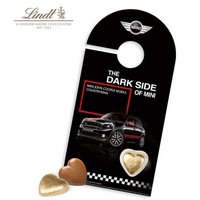 Schokokarte Türanhänger mit Lindt Herz mit Logo