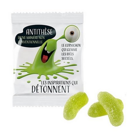 Vegane Saure Gurken Fruchtgummi 24g mit Logo