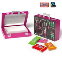 Koffer tiny Tony´s Chocolonely mit Logo