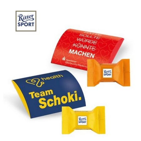 Ritter SPORT Schokowürfel im Werbebriefchen mit Logo