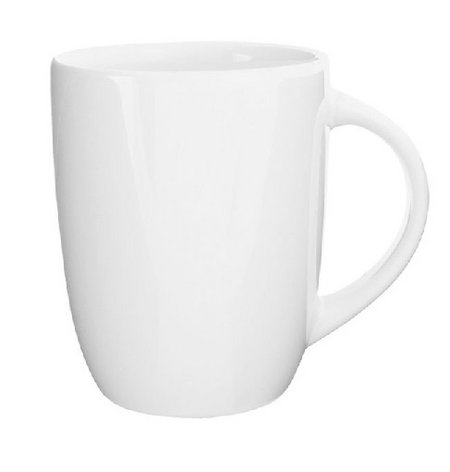 Tasse bedrucken Opera weiß mit Logo