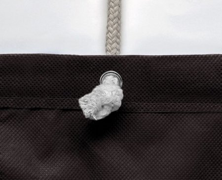 Detail PP-Tasche Berlin mit langen Henkeln und eigenem Logo