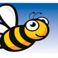 Klappkärtchen Biene, 9,0 x 6,0 cm, Bienenwiesen-Mischung mit Logo