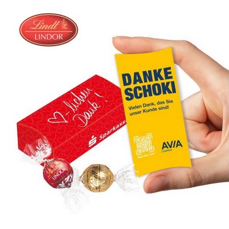Lindt Lindor Präsent 2er mit Logo