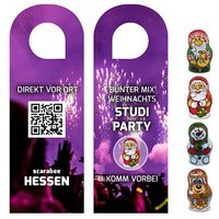 Schoko-Weihnachts Mix 7g Türhänger mit Logo