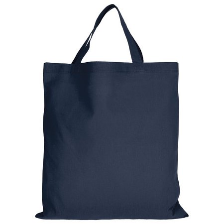 Baumwolltasche CLASSIC 38 x 42 cm mit zwei kurzen Henkeln dunkelblau als Werbeartikel