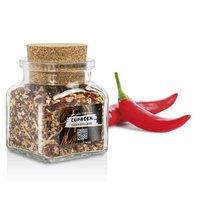 Korkenglas mit Gewürzen & süßes Topping bedruckt mit Logo