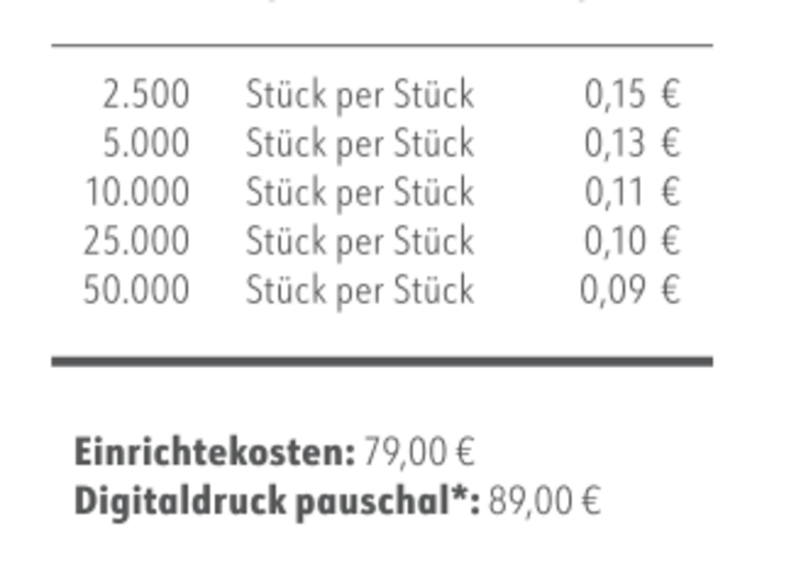 Preisliste Fresh-Bag 5g Pfefferminz mit Logo