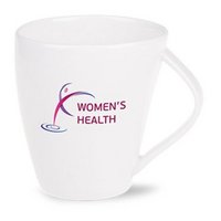 Porzellanbecher Kick in weiß mit eigenem Logo