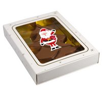 Schachtel mit Schoko-Weihnachtsbaum mit Logo