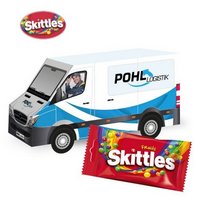 3D Präsent Transporter mit Skittles mit Logo