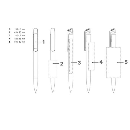 Senator Kugelschreiber Trento Matt Recycled Druckfläche