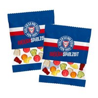 Fruchtgummi 20g Fußball in Werbetüte bedruckt mit Logo
