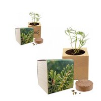 Großer Natur-Würfel Fichte mit eigenem Logo