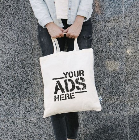 Tragetasche VILLACH 38 x 42 cm aus Holzfasern mit kurzen Henkeln, Made in Germany mit eigenem Logo