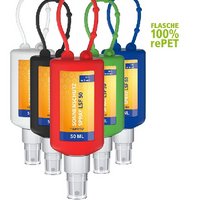 Werbeartikel Sonnenschutz Spray LSF 50 mit Logo