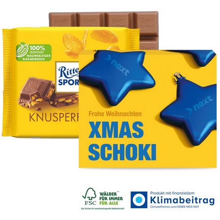 Ritter SPORT 100 g mit eigener Werbung oder Logo