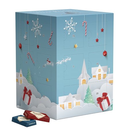 Tower Adventskalender Sarotti bedruckt mit Logo