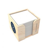 Holzbox Natura 10 x 10 x 8,5 cm bedruckt mit eingem Logo