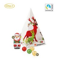 Präsent Weihnachtsbaum Fairtrade Schokolade mit Logo