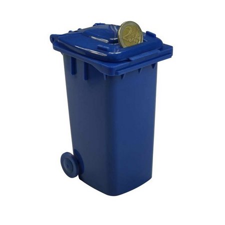 Utensilienbox MÜLLI mit Münzschlitz und Werbung oder Logo