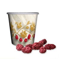 Gebrannte Mandeln Himbeere 40g im Snackbecher  mit Logo